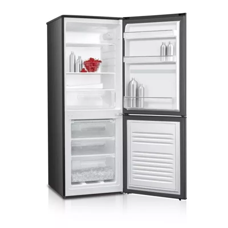 Frigorífico combi MPM MPM-215-KB-39/E — 215 l, congelador abajo, Dark Inox, puertas reversibles, iluminación LED