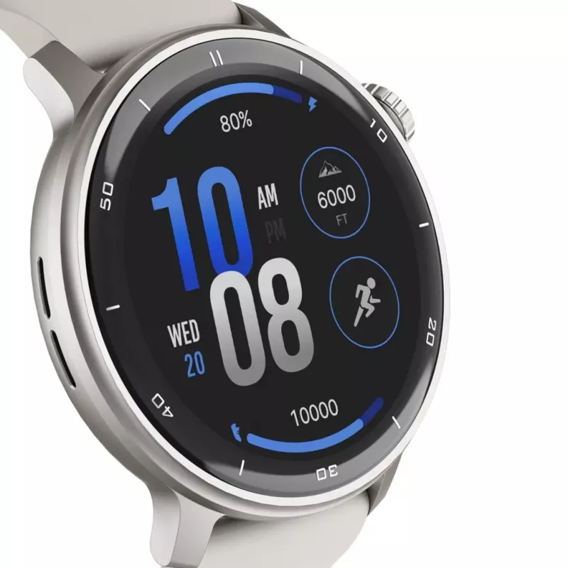 Smartwatch Stelio Activ GPS 46 mm plata STSWA101SR, GPS, caja de 46 mm