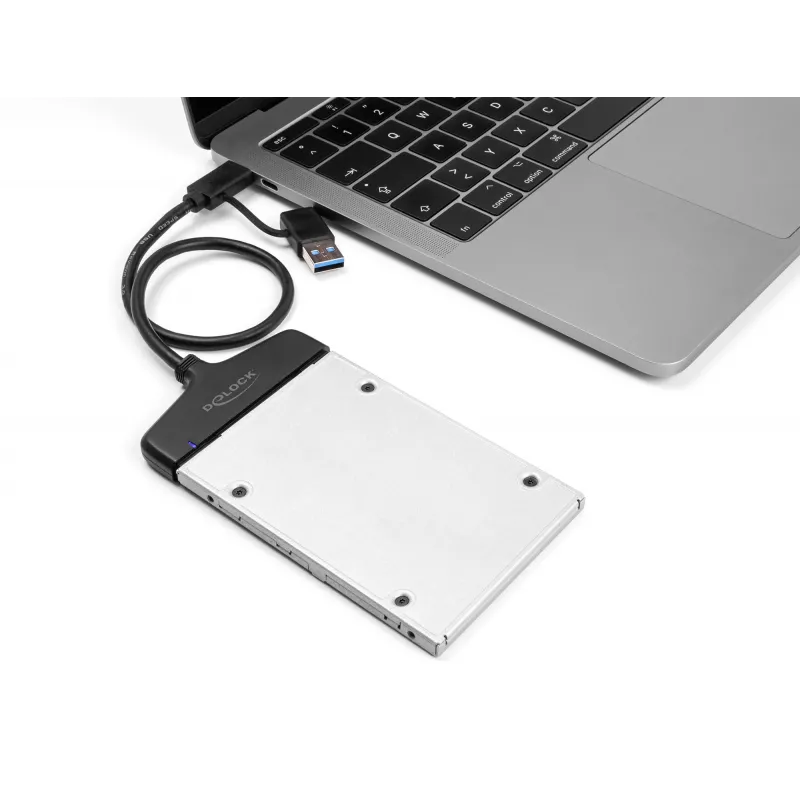 Convertidor DeLOCK USB a SATA 6 Gb/s USB Type-C Type-A 0,3 m