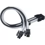 SilverStone PP07E - Cable de extensión de alimentación - 8 pines EPS12V (4+4) (M) a 8 pines EPS12V (H) - 30 cm - Negro, blanco (SST-PP07E-EP