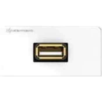 Módulo Click de montaje en pared Kindermann Design USB 1 módulo blanco RAL 9010