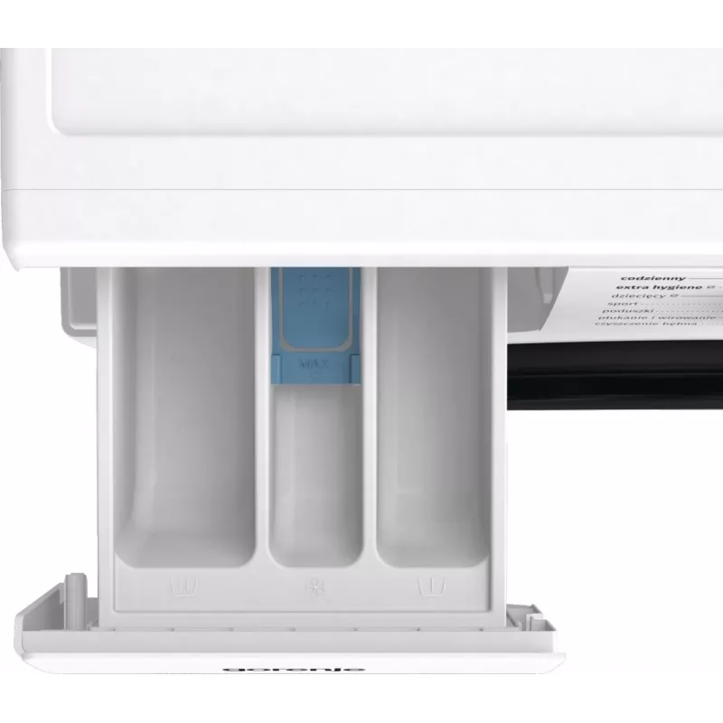 Lavadora independiente Gorenje W3NGPI72SBS, 7 kg, 1200 rpm, motor inverter, vapor, 15 programas, Blanco