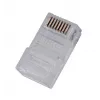 Conector macho RJ45 GEMBIRD PLUG3UP6/100, Cat5, conector recto, transparente, contactos dorados, pack de 100