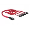 Delock - Cable SATA / SAS - 4-Lane - SATA (H) a 36 PIN 4iMini MultiLane (M) - 50 cm (83057)