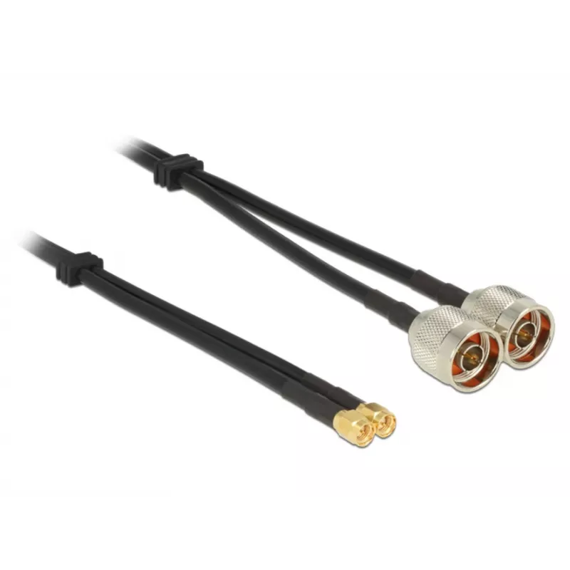 Cable coaxial DeLOCK 89467 RG-58 5 m 2x conector N macho 2x conector SMA macho negro