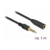 Cable de audio DeLOCK 85629 1 m 3,5 mm negro