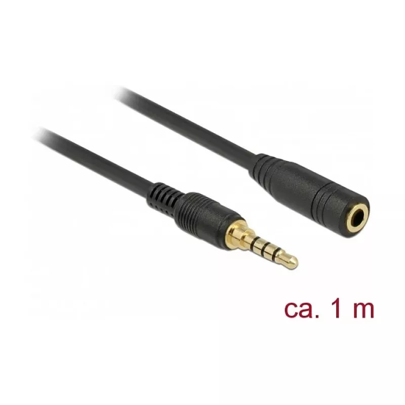 Cable de audio DeLOCK 85629 1 m 3,5 mm negro