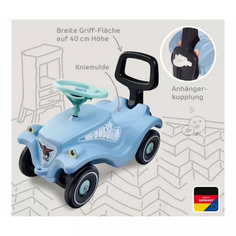 Bobby Car Classic Bundle + Walker, correpasillos azul claro/verde