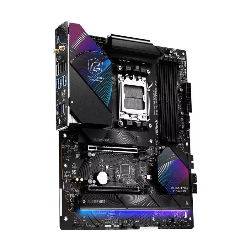 Placa base ASRock X870 Riptide WiFi — ATX, AMD X870, Socket AM5, DDR5, 4 DIMM, 256 GB, Wi-Fi 7, 2,5GbE