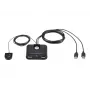 Dispositivo para compartir periféricos USB 2.0 de 2 puertos ATEN US224AT — USB Type-A, cable de 1,8 m, negro