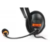 Auriculares con micrófono NATEC Drone con cable, diadema, llamadas/música, negro, naranja