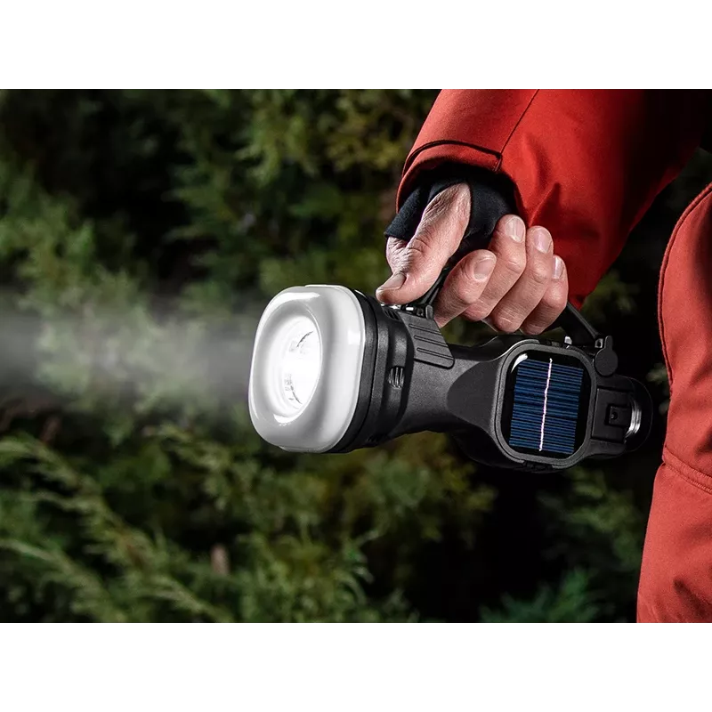 Linterna TRACER Camping Torch 47140 solar recargable, resistente al agua