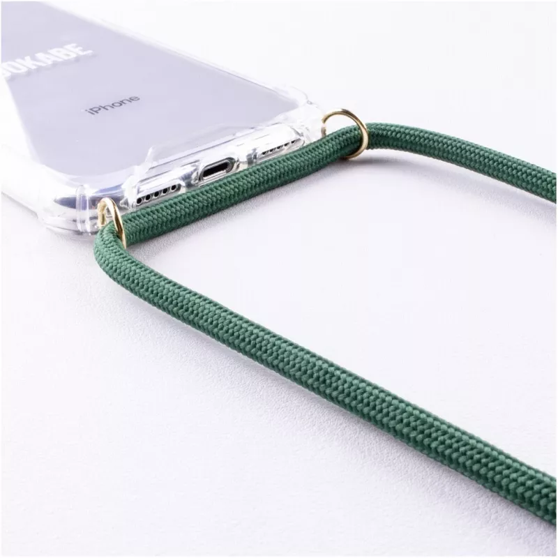 Funda con collar para iPhone Xs Max de Lookabe — oro con cinta verde
