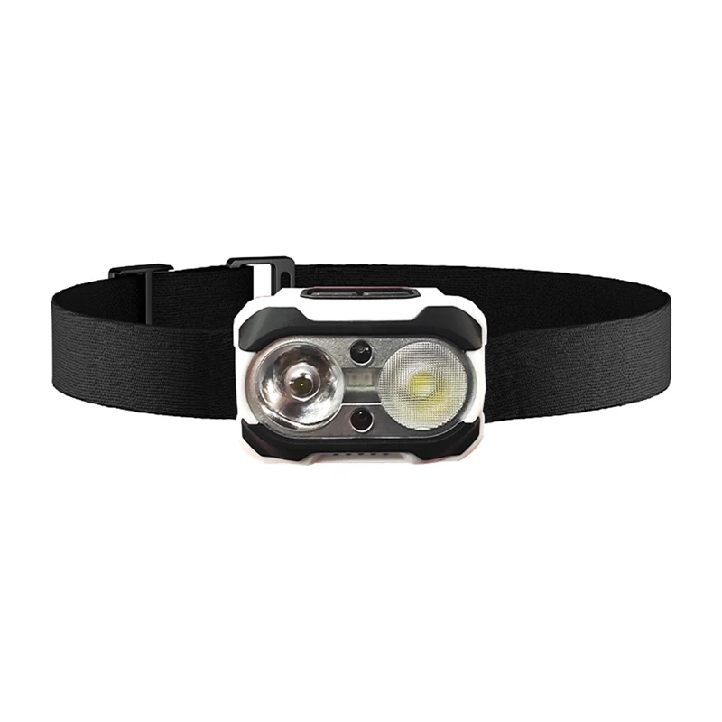 Linterna frontal Superfire HE10 LED frontal, iluminación compacta manos libres, compatible con recargable