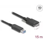 Cable óptico activo DeLOCK 83217 USB 10 Gbps Type-A a Micro-B 15 m