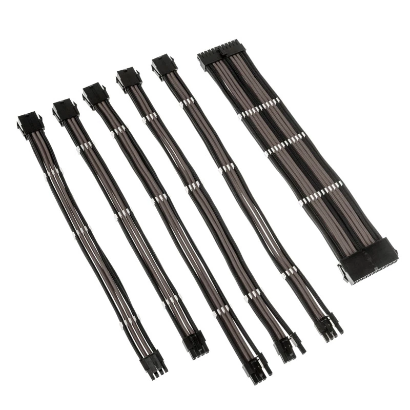 Kolink Core Adept kit de extensión de cables trenzados, negro/gris plomo