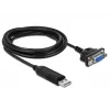 Cable serie DeLOCK 66281 negro 1,8 m RS-232 USB Type-A