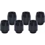 Alphacool HF racor roscado TPV Metal - 12,7/7,6mm recto - negro - kit de 6 (17454)