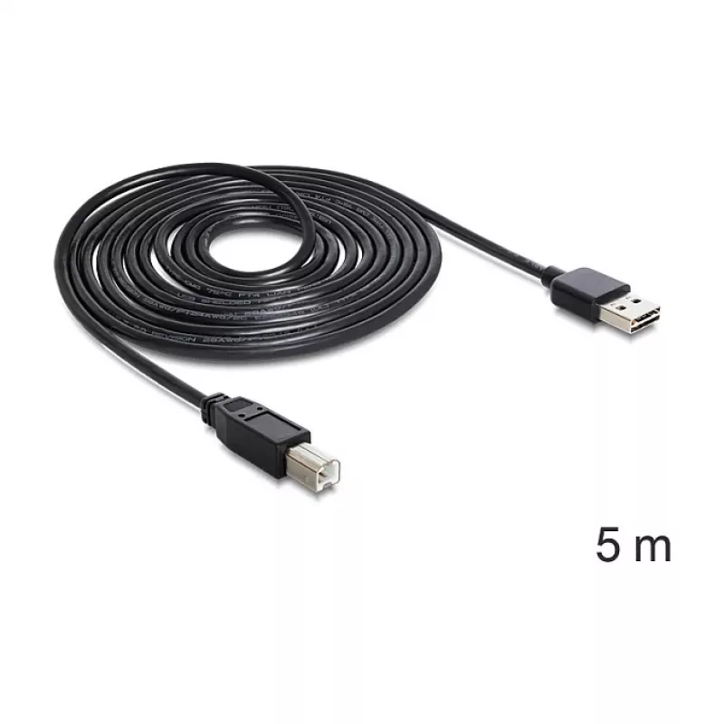 Cable USB DeLOCK 85553 USB 2.0 5 m USB A USB B negro