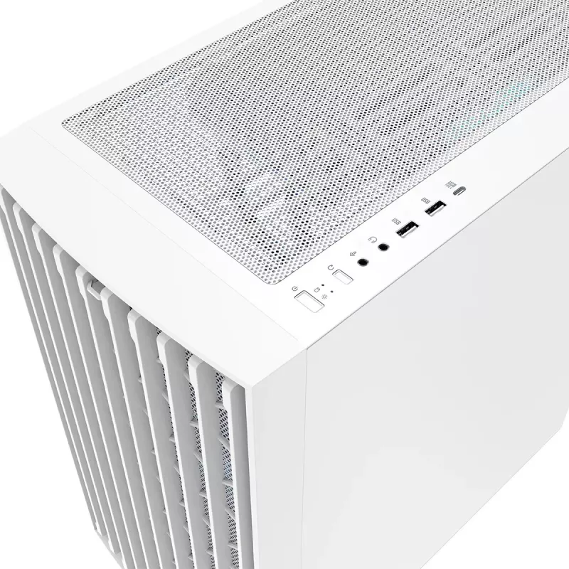 Caja de PC MODECOM BREEZE ARGB Flow MIDI, ATX, USB 3.0 ×2 + USB-C, blanca