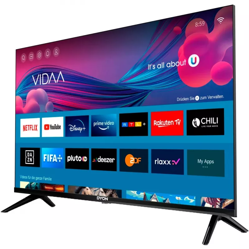 Dyon SMART 43 VX TV LED 108 cm 109,20cm (43 inch) DVB-S2, DVB-C, DVB-T2, CI+, Full HD, Smart TV, WLAN negro [Clase energética E] (D800218)