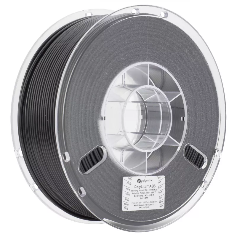 Filamento para impresión 3D Polmask ABS 1,75 mm negro 1 kg