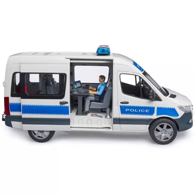 Mercedes-Benz Polizei Sprinter set con figura y módulo de luz/sonido