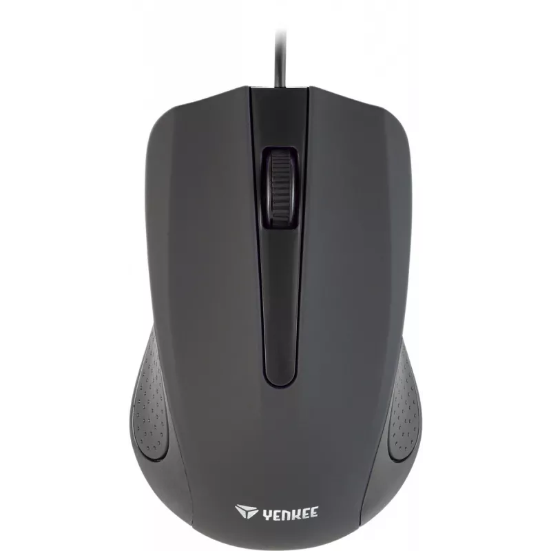 Ratón USB con cable, 3 botones, superficie engomada, 1000 DPI