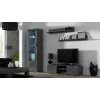 Cama Meble SOHO 140 mueble de TV, gris/gris brillo