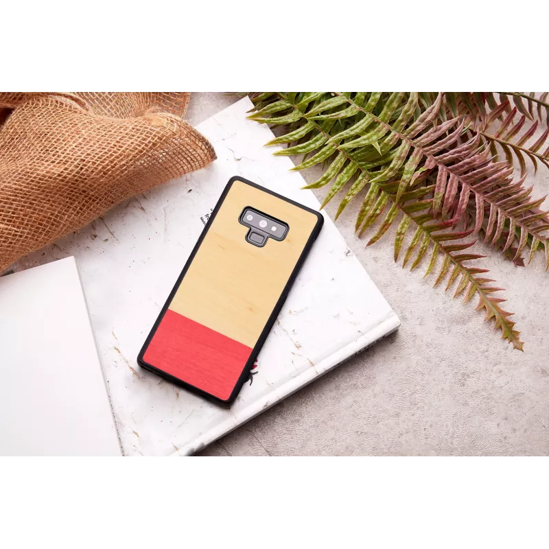 Funda para smartphone man and wood para Galaxy Note 9 – negro, diseño con efecto de rayas anchas