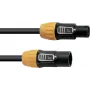 Eurolite IP T-Con cable de conexión XLR [1x conector macho XLR – 1x conector hembra XLR] 1,5 m negro/naranja (30247750)