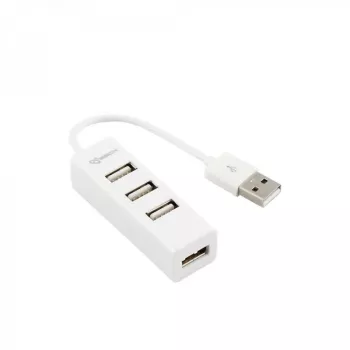Sbox H-204W USB hub de 4 puertos blanco coco