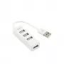 Sbox H-204W USB hub de 4 puertos blanco coco