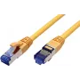 Value 21.99.1934 cable de red RJ45, cable de parcheo CAT 6a S/FTP 0,30 m amarillo 1 ud.