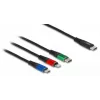 Cable de carga USB DeLOCK 3 en 1 USB Type-C a Lightning Micro-USB 1 m