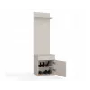 Perchero top e shop DUO, color crema, tablero de partículas, 5 ganchos, 1 cajón, 35×50×57 cm