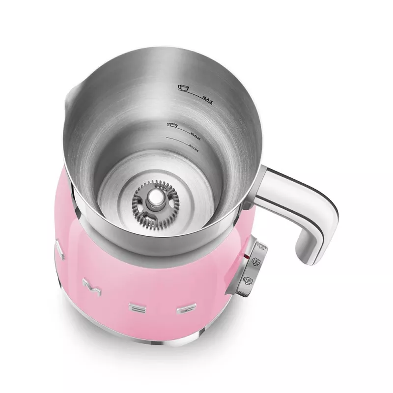 Espumador de leche automático Smeg MFF11PKEU Rosa Acero inoxidable 500W