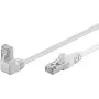 Wentronic Goobay cable de parcheo CAT 5e 1x en ángulo 90°, F/UTP, blanco, 2 m - mezcla de cobre CCA, 1x conector RJ45 macho 90° (8P8C) (94179)