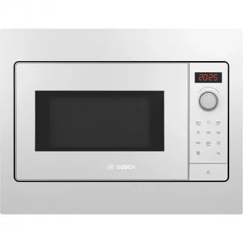 Microondas de encastre solo Bosch BFL523MW3, 800 W, 20 L, blanco, táctil y mando giratorio