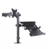 Soporte de escritorio ART L-24 para monitor LED/LCD de 13-32" + portátil de 10-15,6", VESA 75x75/100x100, negro