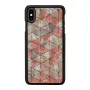 Funda protectora iKins para iPhone XS Max — patrón de rombos, negra