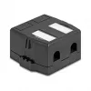 Delock 85842 Carcasa Keystone vacía, 2 puertos, con base magnética, negro