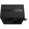 Fuente de alimentación NZXT C750 Bronze 750 W, ATX de 24 pines, 80 PLUS Bronze, ventilador de 120 mm, negro