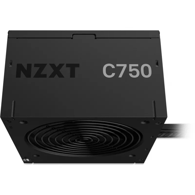 Fuente de alimentación NZXT C750 Bronze 750 W, ATX de 24 pines, 80 PLUS Bronze, ventilador de 120 mm, negro