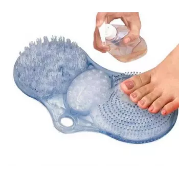 Alfombrilla de limpieza de pies para baño con piedra pómez