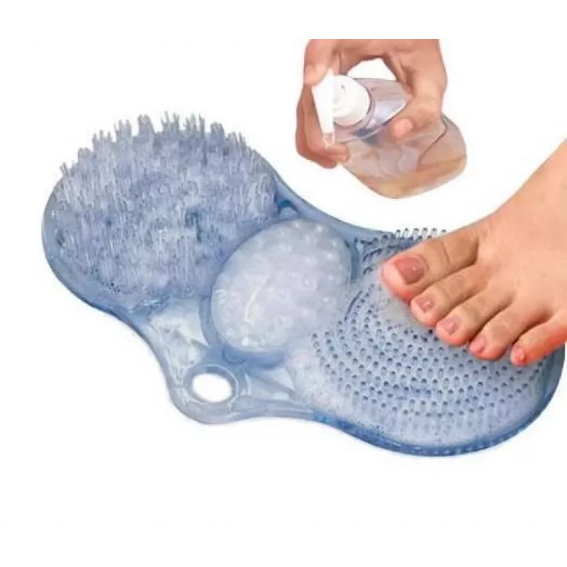 Alfombrilla de limpieza de pies para baño con piedra pómez
