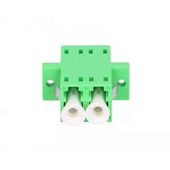 Adaptador de fibra óptica Extralink LC/APC monomodo dúplex, verde, conector LC/APC