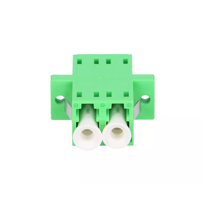 Adaptador de fibra óptica Extralink LC/APC monomodo dúplex, verde, conector LC/APC