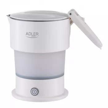 Adler olla de viaje de silicona | AD 1377 | Olla de viaje | 600 W | 0,6 L | Silicona | Blanca