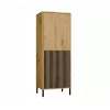 Vitrina KAMARO 2DK estrecha/GŁ roble ARTISAN